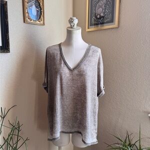 Chrysanthemum Oversized Short Sleeve Thermal Top